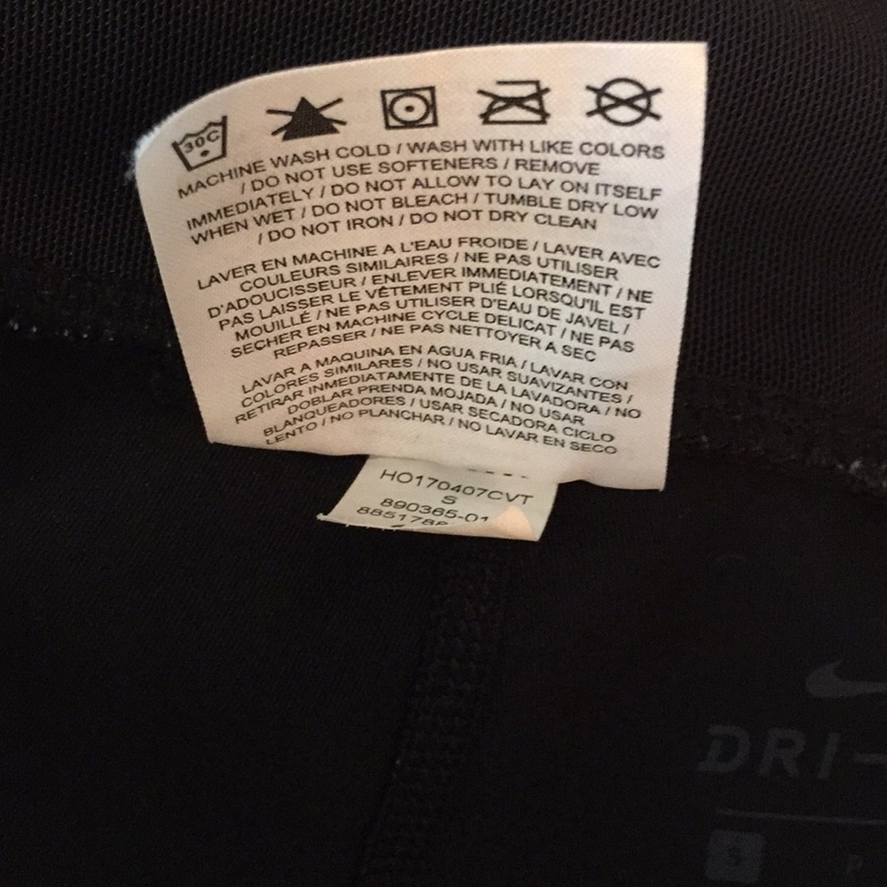 Nike Black Dri-Fit Cropped Leggings Size S - Picture 10 of 10